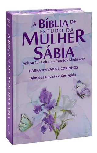 Bíblia De Estudo Mulher Sábia Capa Dura E Harpa - Íris Lilás