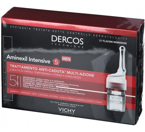 Vichy Dercos Aminexil Clinical Men Hombres 21 Ampollas