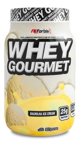 Suplemento em pó FN Forbis  Whey Gourmet proteínas Whey Gourmet sabor  vanilla ice cream em pote de 907g