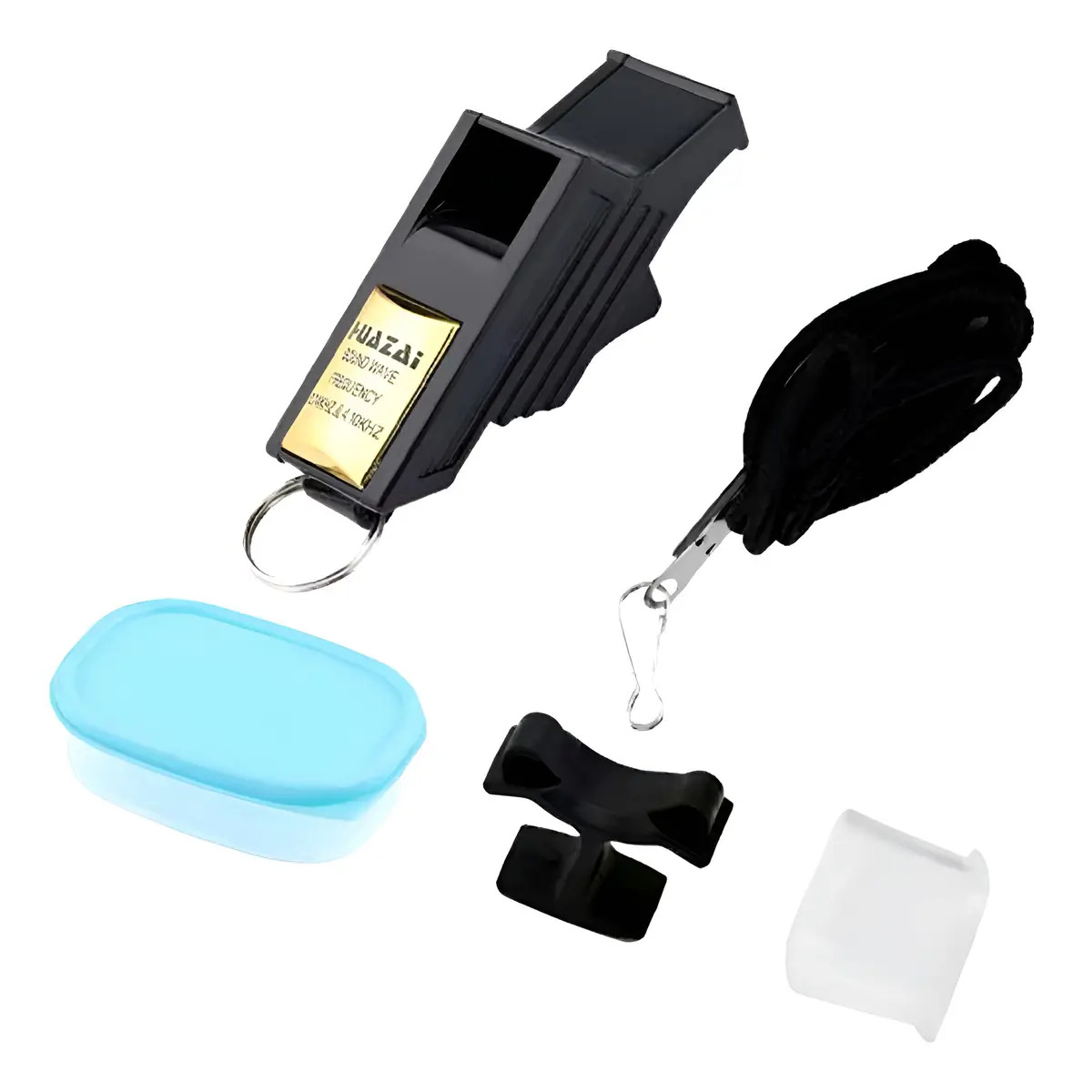 Apito Profissional Árbitro Pakeway SoundWave Preto Futebol Basquete