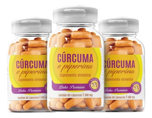 comprar Cúrcuma Com Pimenta Preta 2 Potes Piperina Açafrão Da Terra Sabor Curcuma piperina