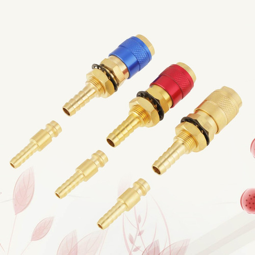 Imagen 7 de 8 de Conector Rápido Profesional De Gas Y Agua De 6 Piezas Para M