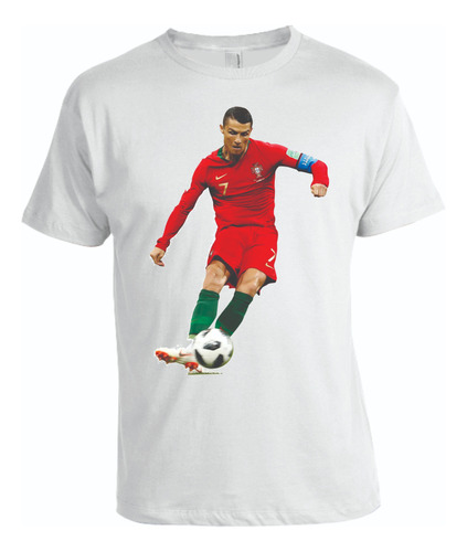 Remera Modal Sublimada Cristiano Ronaldo Portugal Mundial 22