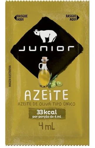 Azeite oliva Junior sache 4ml caixa 200 unidades