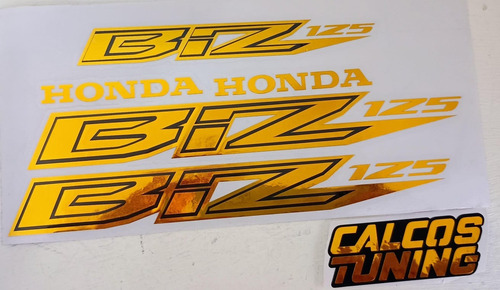 Calco Honda Biz 125 Dorado Cromado