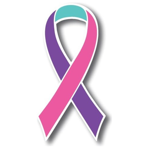 Support Thyroid Cancer Awareness Blue, Pink, And Teal R...