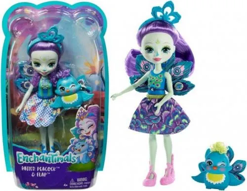 Enchantimals Mu eca Y Mascota Pavo Real Peacock Mattel