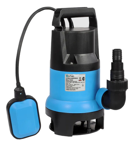 Bomba Sumergible Desagote Agua Wortec 1,25hp 900w 15000lt/h 