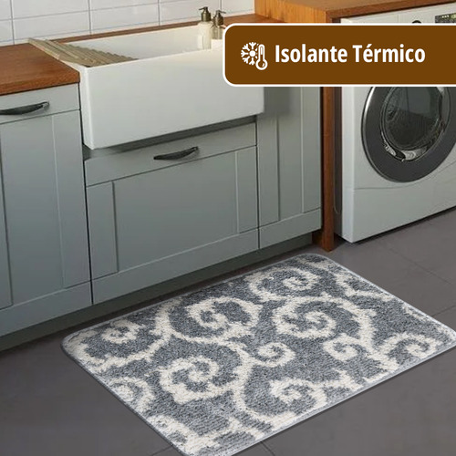 2 Tapete Lavanderia Absorvente Antiderrapante Cozu D2 45x65
