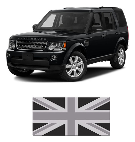 Adesivo Emblema Bandeira Inglaterra Land Rover Cinza