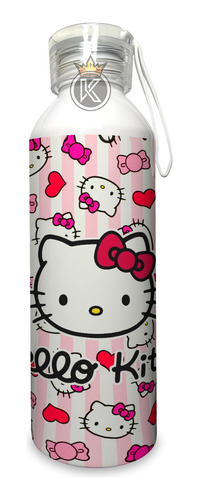 Botella De Agua Hello Kitty 750ml - Aluminio - Estampaking