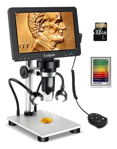 Microscopio Digital Lcd De 7 Pulgadas 1200x, Microscopio Lei