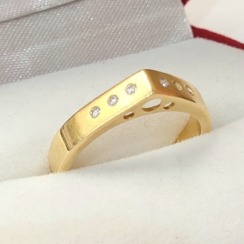 Anillo Oro 18kts Calado Con Cubics 4,2grs N°13 Brumat