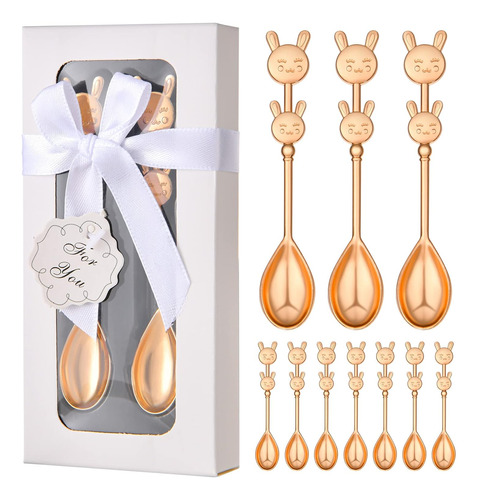60 (30 Boxes) Bunny Shaped Drink And Coffee Spoon Teaspoon W