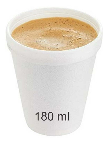 300 Copo De Isopor 180ml Sem Tampa - Térmico Descartável Eps