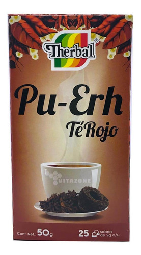 Imagen 3 de 5 de Té Rojo Chino (pu -erh) 25 Sobres Therbal