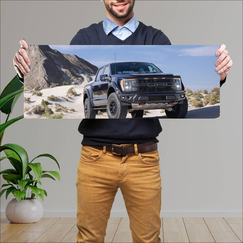 Cuadro 30x80cm Auto 2023 Ford F 150 Raptor R 001