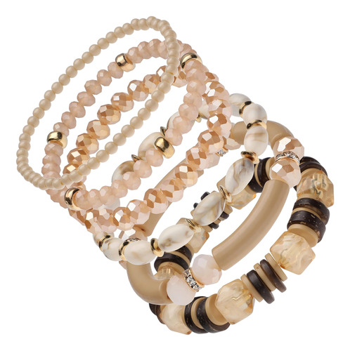 Couture Gems - Pulseras Apilables Con Cuentas Para Mujer - P