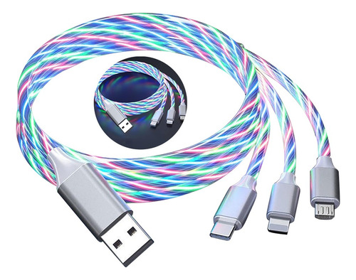 Cable Usb C 2.1a Cab259 3 En 1 De 1 M Para Ip V8