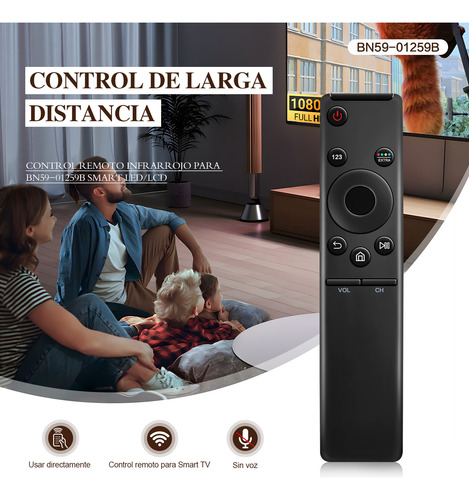 Mando A Distancia De Repuesto Bn59-01259b Para Tv Samsung 4k