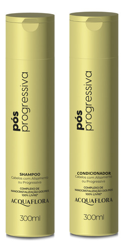  Kit Shampoo E Condicionador Acquaflora Pós-progressiva 300ml
