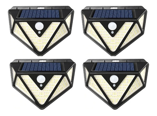 4x Foco Led Solar Exterior Potente 166 Led