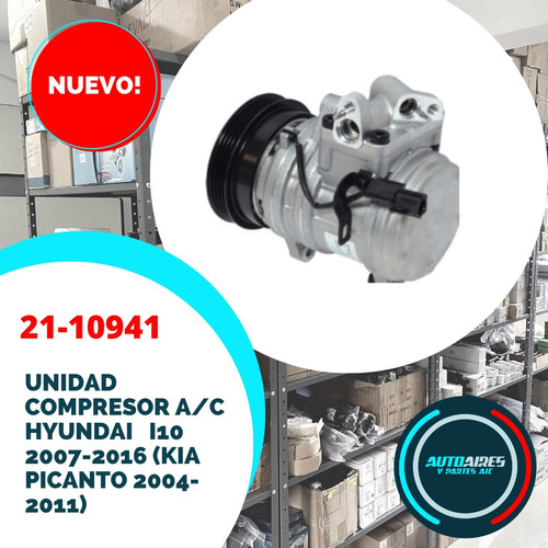 Compresor A/c Hyundai I10 2007-2016 (kia Picanto 2004-2011)