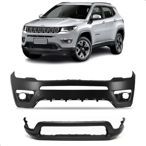 Kit Parachoque Jeep Compass 2017 A 2021 Flex C/ Spoiler Saia