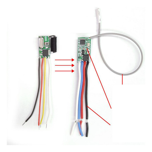 Mini Interruptor De Control Remoto Inalámbrico Rf 433mhz 12v