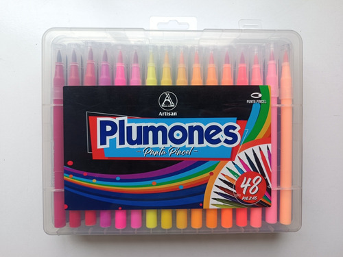  Plumones Punta Pincel Artisan 48 Piezas