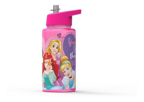 Botella Princesas Con Tapa Straw Top Bel Gioco Licencia Ofi