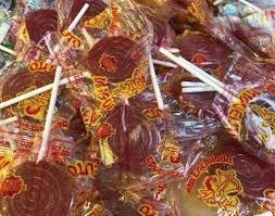 2 Bolsas Paletas Miguelito Raqueta Sabor Grosella Con Chile