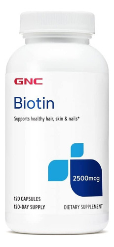 Biotina 2500 Mcg Gnc 120 Cápsulas Sabor Neutro