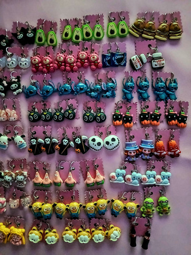 Aros Stitch Azul Acero Quirúrgico Lil Y Stitch Kawai Minions