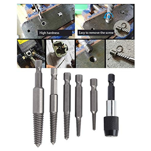 Extractor De Tornillos Rotos De 6 Piezas, Herramienta D...