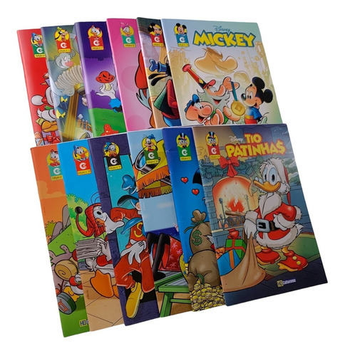 Kit Lote 12 Gibis Novos Disney Mickey Pateta Donald Diversos