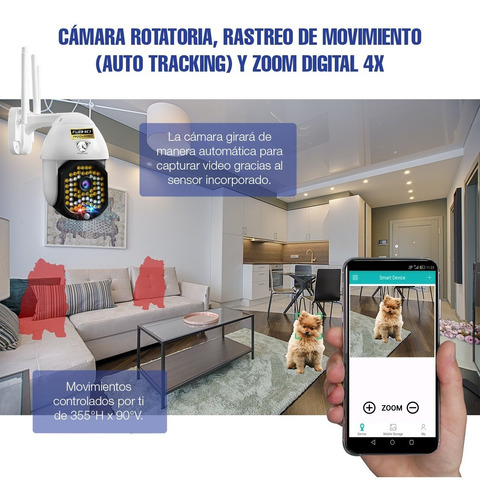 Imagen 7 de 10 de Camara Wifi Domo Ip Ultra Fhd Exterior Nube Video Seguridad