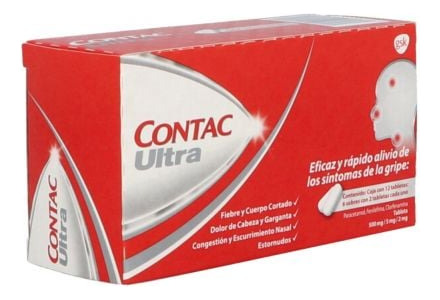 Contac Ultra Caja Con 12 Tabletas