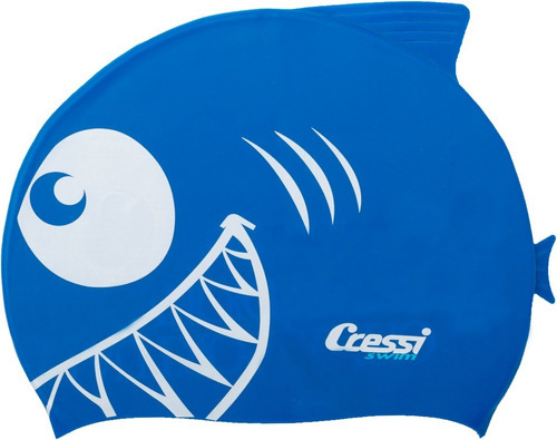 Gorro Cressi Kids Cap Shark Infantil Para Natación Color Azul Diseño de la tela N/A Talla unitalla