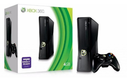 Microsoft Xbox 360 Slim 4gb Standard  Color Black Juego Fact (Reacondicionado)