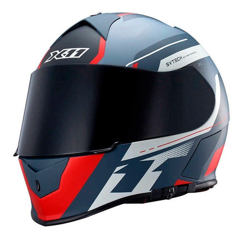 Capacete X11 Revo Pro Eleven Viseira Extra Moto Motoqueiro Cor Vermelho Tamanho do capacete 62