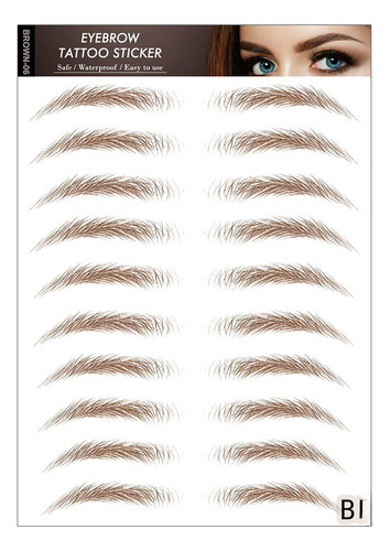 Brown-06 - 148*210mm - Wholesale 3d Eyebrow Tattoo 6d