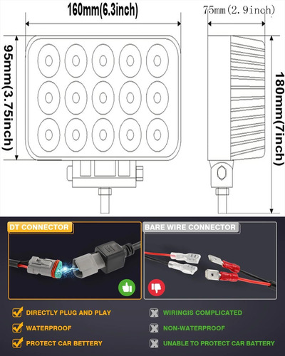 Led Leache Lucha Jaslite, Paquete De 2 Unidades, 63 Pulgadas