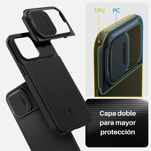 Funda Para iPhone 15 Pro Max Spigen Optik Armor Cubre Camara