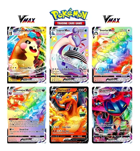 Kit 20 Cartas Pokemon Vmax Sem Repetir + Carta Charizard V