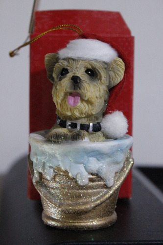 Adorno Navideño Merry Brite Piliresina Perro 8 Cm 