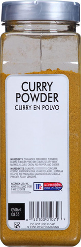 Curry En Polvo Mezcla De Especias 454 G Ideal Para Curries