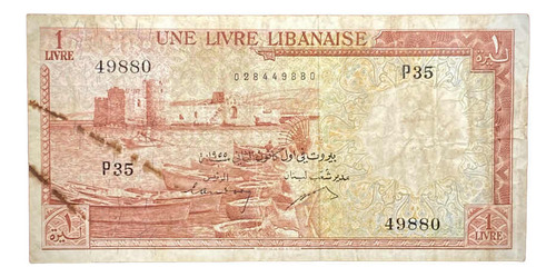 Billete 1 Livre Líbano 1955 Pick 55 B.1