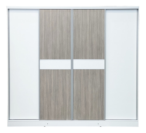 Placard Ropero Vision 2.40 X 2.20 X 0.59 Puertas Comb. Castaño