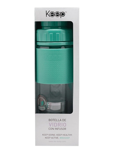 Botella Filtro Te Hierbas Infusora Keep Vidrio 410ml